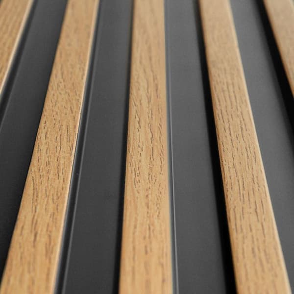 PROVISTON Akustiska väggpaneler 3D Kit 12 x 120 x 2700 mm per panel Ek naturlig Hög kvalitet Robust Hållbar 14 stycken...