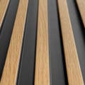 Miniatyrbild 3 av 5: PROVISTON Akustiska väggpaneler 3D Kit 12 x 120 x 2700 mm per panel Ek naturlig Hög kvalitet Robust Hållbar 14 stycken...