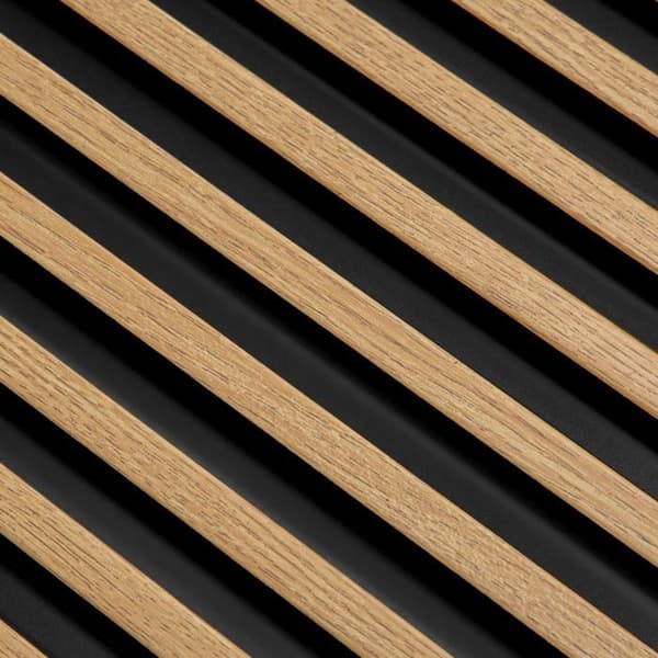 PROVISTON Akustiska väggpaneler 3D Kit 12 x 120 x 2700 mm per panel Ek naturlig Hög kvalitet Robust Hållbar 14 stycken...
