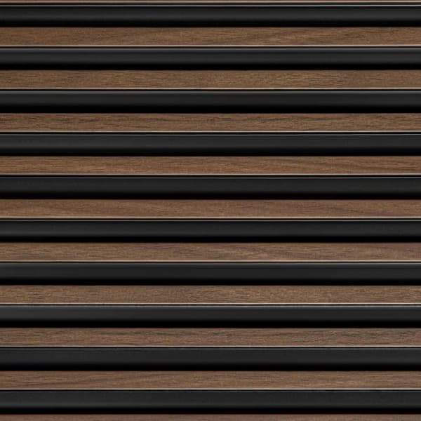 PROVISTON Akustiska väggpaneler 3D Kit 12 x 120 x 2700 mm per panel Mörk ek Hög kvalitet Robust Hållbar 11 stycken