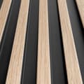 Miniatyrbild 3 av 5: PROVISTON Akustiska väggpaneler 3D Kit 12 x 120 x 2700 mm per panel Ljust ek Hög kvalitet Robust Hållbar 15 stycken