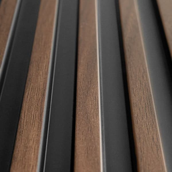 PROVISTON Akustiska väggpaneler 3D Kit 12 x 120 x 2700 mm per panel Mörk ek Hög kvalitet Robust Hållbar 8 delar