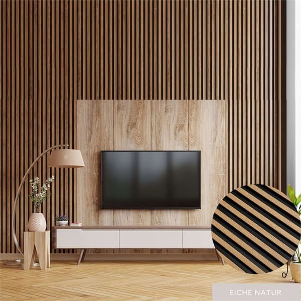 PROVISTON 3D väggpaneler 2700 x 120 mm Ek Natur Akustisk panel