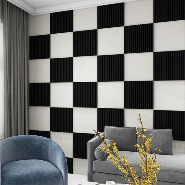 PROVISTON Akustiskt väggpanel 600 x 1200 mm MDF Akustiska paneler 3D olika. Design