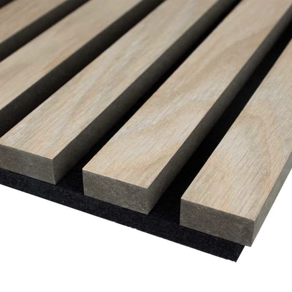 PROVISTON Akustisk panel Paket med 4 - 1200 x 600 x 21 mm naturlig ek MDF beklädd