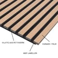 Miniatyrbild 6 av 6: PROVISTON Akustisk panel Paket med 4 - 1200 x 600 x 21 mm naturlig ek MDF beklädd