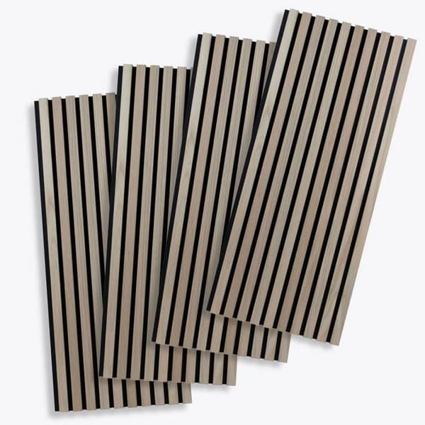 PROVISTON Akustisk panel Paket med 4 - 1200 x 600 x 21 mm naturlig ek MDF beklädd