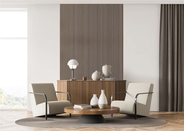 Neuhofer Akustikpaneler MDF Naturlig ek Olika dimensioner 3D Vägghängande ljudisolerande panel 570 x 570 mm