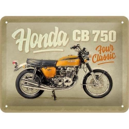 Metallplatta 15 X 20 cm: Honda CB750 Four classic (motorcykel)