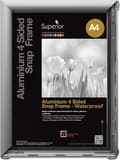 Miniatyrbild 1 av 2: Seco fotoram - WPASNF4-SV - Stewart Superior Vattentät aluminium fotoram 4 sidor 25 mm Silver A4 format
