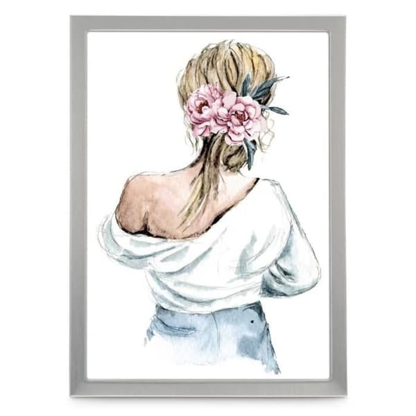 Fotram - Lilly - 13 x 18 cm - Sammet - Massivt trä - Klassisk stil