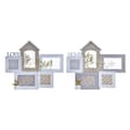 Miniatyrbillede 1 af 3: Fotoramme DKD Home Decor Love Home Træ Blomst Natur (46 x 3 x 39 cm) (2 enheder)