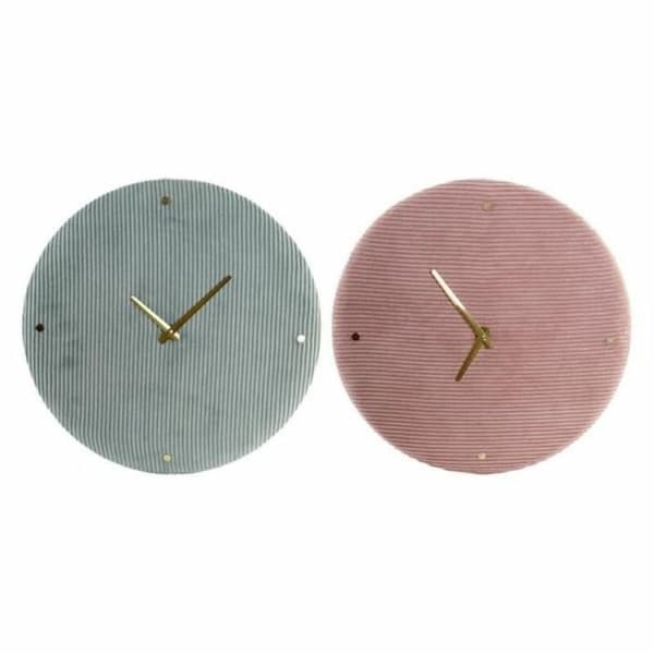 väggklocka 40,5 x 5,5 x 40,5 cm rosa grön (2 enheter) - Färg:ROSA