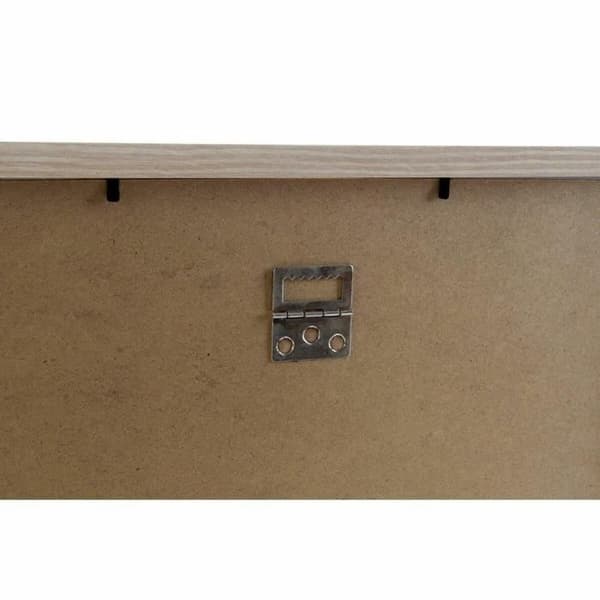 väggfotohållare 32,5 x 1,5 x 45 cm naturglas brun modernt trä mdf