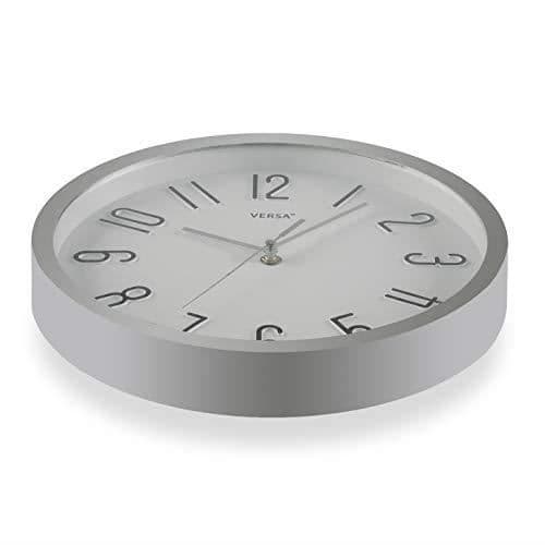 Versa Kitchen Väggklocka Ø 30 cm Plast Analog Modern No aplica Metallic Silver M292451