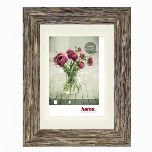 Hama Chalet, Plast, Brun, Grå, Ram för en enda bild, 10 x 15 cm, Rektangulär, Reflekterande