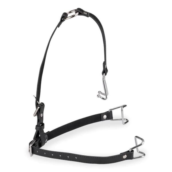Mun- och nosupprullare i konstläder och metall - LOVE AND VIBES Collection Black