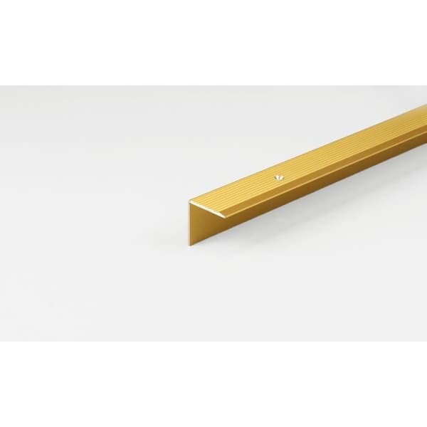 Trappnos | Vinkel 30 mm x 30 mm | Anodiserad aluminium | Färg: guld | Längd: 900mm