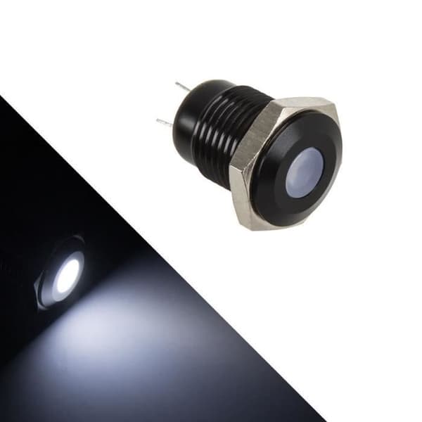 LAMPTRON Anpassung PC Lamptron Vandalismussichere LED - vit, svart fäste 86725