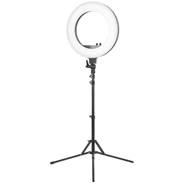 Rengasvalo 18' 48W LED musta + kolmijalka