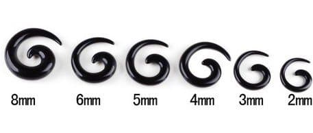 Töjnings kit (Spiraler) från 2-8mm, 6 st