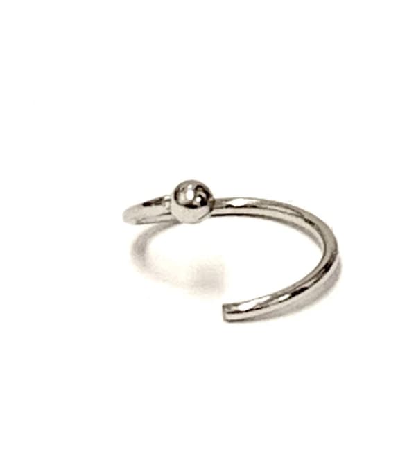 Extra tunn Flexibel BCR Ring piercing med fixerad kula (3st)