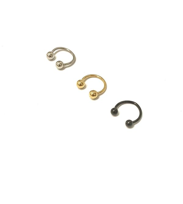 Extra tunn Hästsko Ring piercing (3st)