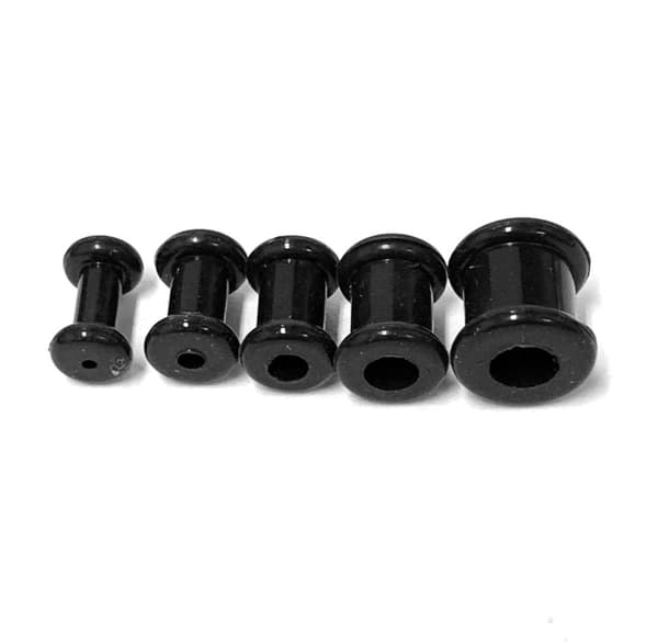 Silikon tunnlar i svart, 3mm-8mm, 5st