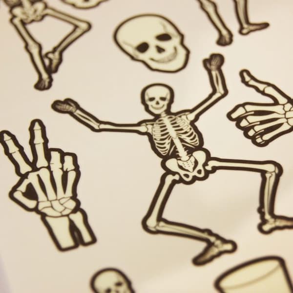 Tillfälliga tatueringar - Halloween skelett