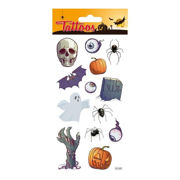 Tillfälliga tatueringar - Halloween Tombstone