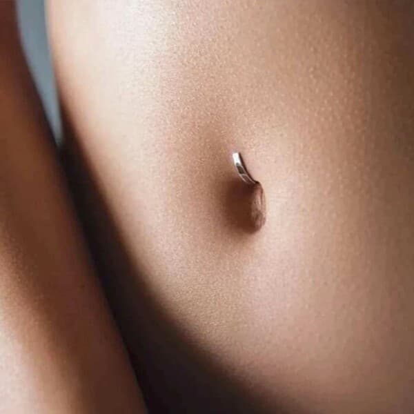 Fake Navelpiercing Navelring Utan Hål Silver