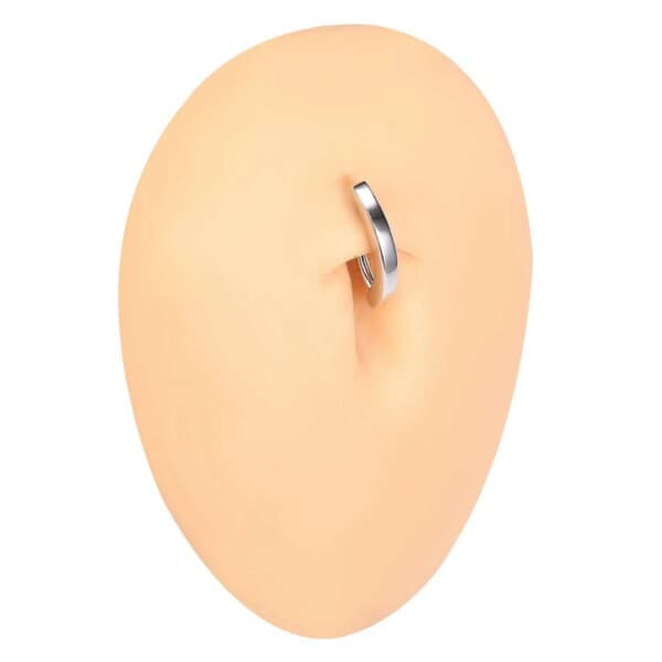 Fake Navelpiercing Navelring Utan Hål Silver