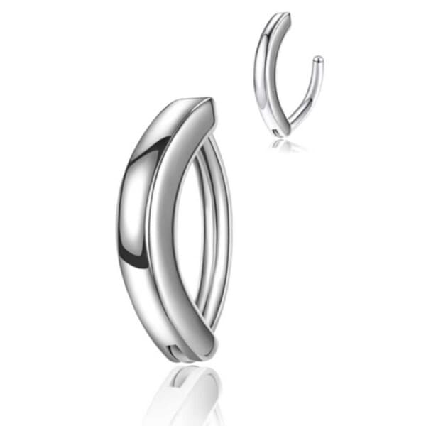 Fake Navelpiercing Navelring Utan Hål Silver