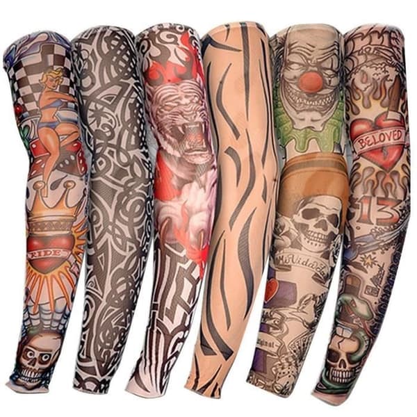 Manschettset Tillfälliga falska tatueringar Tatuering Arm Sleeve Slip Unisex Random Color (6 st)