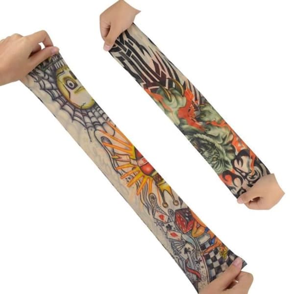 Manschettset Tillfälliga falska tatueringar Tatuering Arm Sleeve Slip Unisex Random Color (6 st)