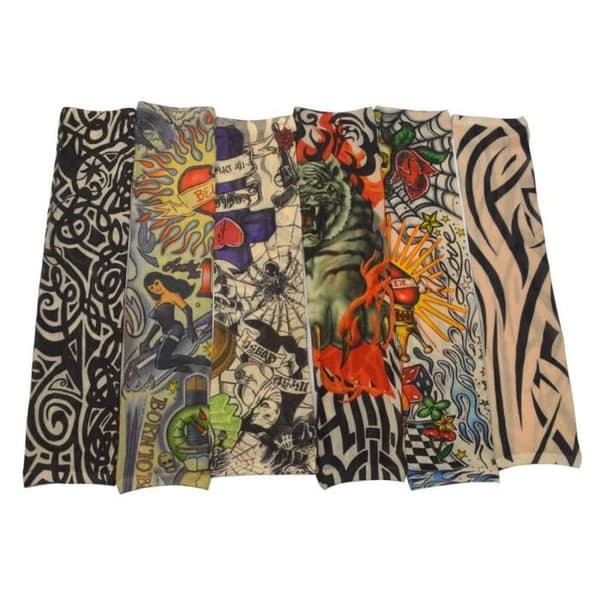 Manschettset Tillfälliga falska tatueringar Tatuering Arm Sleeve Slip Unisex Random Color (6 st)