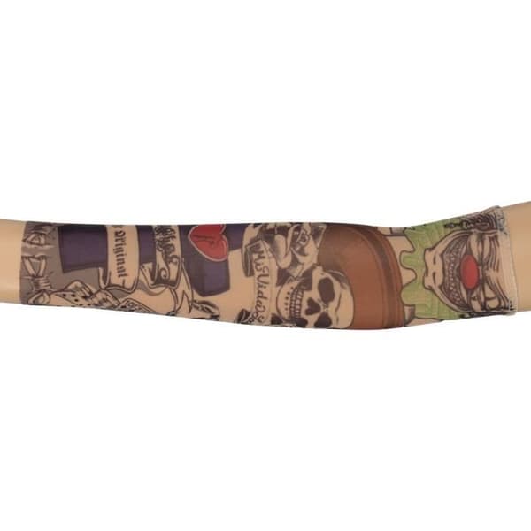 Nylon Tillfällig Fake Tattoo Sleeve Armstrumpor Armband Ritning För Coolt Barn H19