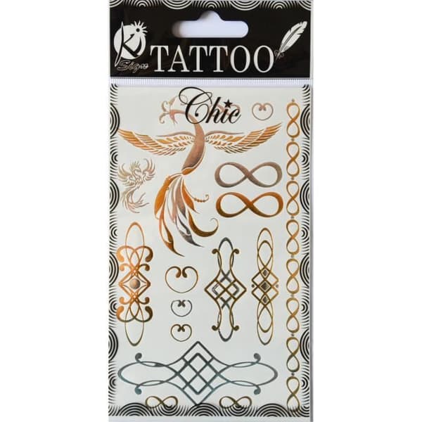 Tillfällig tatuering "Chic tattoo" - Infinity - Ki-Sign Silver