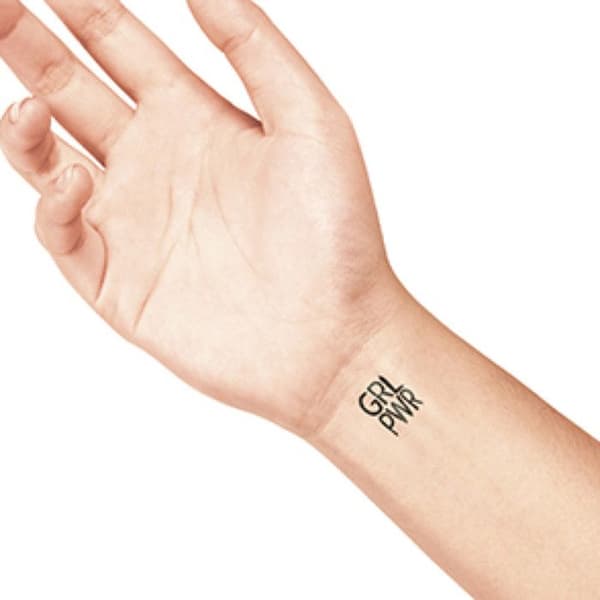 Tillfällig tatueringsstämpel - LaDot - Girl power - 3 cm - Keramik - Vattentät - Allergivänlig