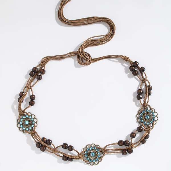 INF Bohemian Macrame Bælte - Naturlig Chic Taljereb Model 1