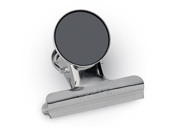 Maul - 2184096 - Magnetiska gem med skärmskydd, bredd 20 mm, 2 stycken, 43 x 40 mm, silver/metall