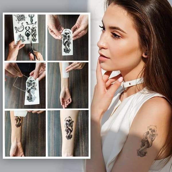 Cinereplikor Harry Potter - Tillfälliga tatueringar - Set med 35 st