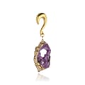 Miniatyrbild 2 av 2: Purple Agate Öronvikt - Guld - PT-176 6mm