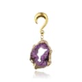 Miniatyrbild 1 av 2: Purple Agate Öronvikt - Guld - PT-176 6mm