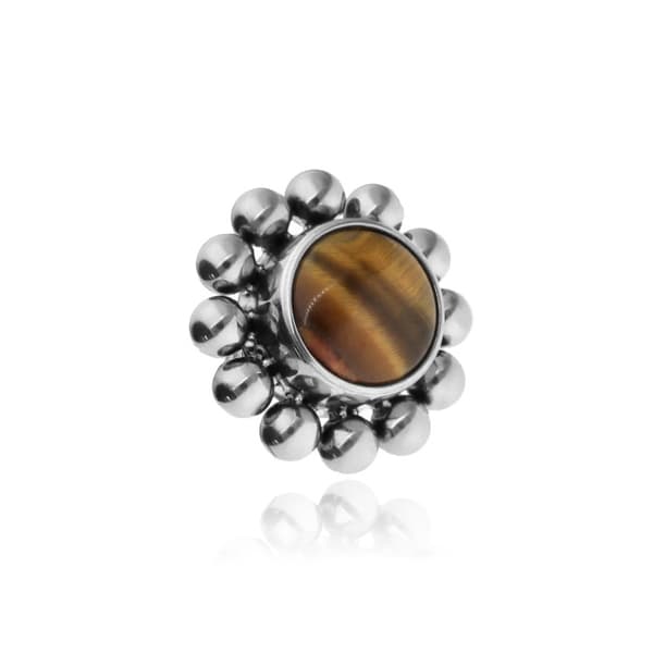 Titanium Tiger Eye Nut - Sølv - TNA-199 1,2mm