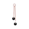 Pikkukuva 7 / 10: Charm ketju mustilla zirkoneilla - ruusukulta - D-071 20 mm