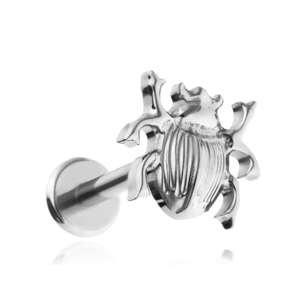 Titaani labret korvakoru kovakuoriainen hopea lävistys helix lohko kotilo 1.2/6