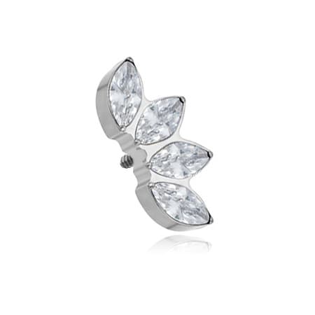 Titaanikorkki valkoisilla zirkoneilla - TNA-076 1,2 mm