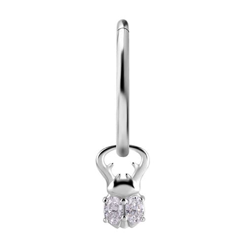 Charms - CoCr NF - sølvbille - PREMIUM ZIRCONIA - D-044