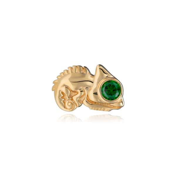 14K kultainen kameleonttihattu vihreällä zirkonia - GD14K-001